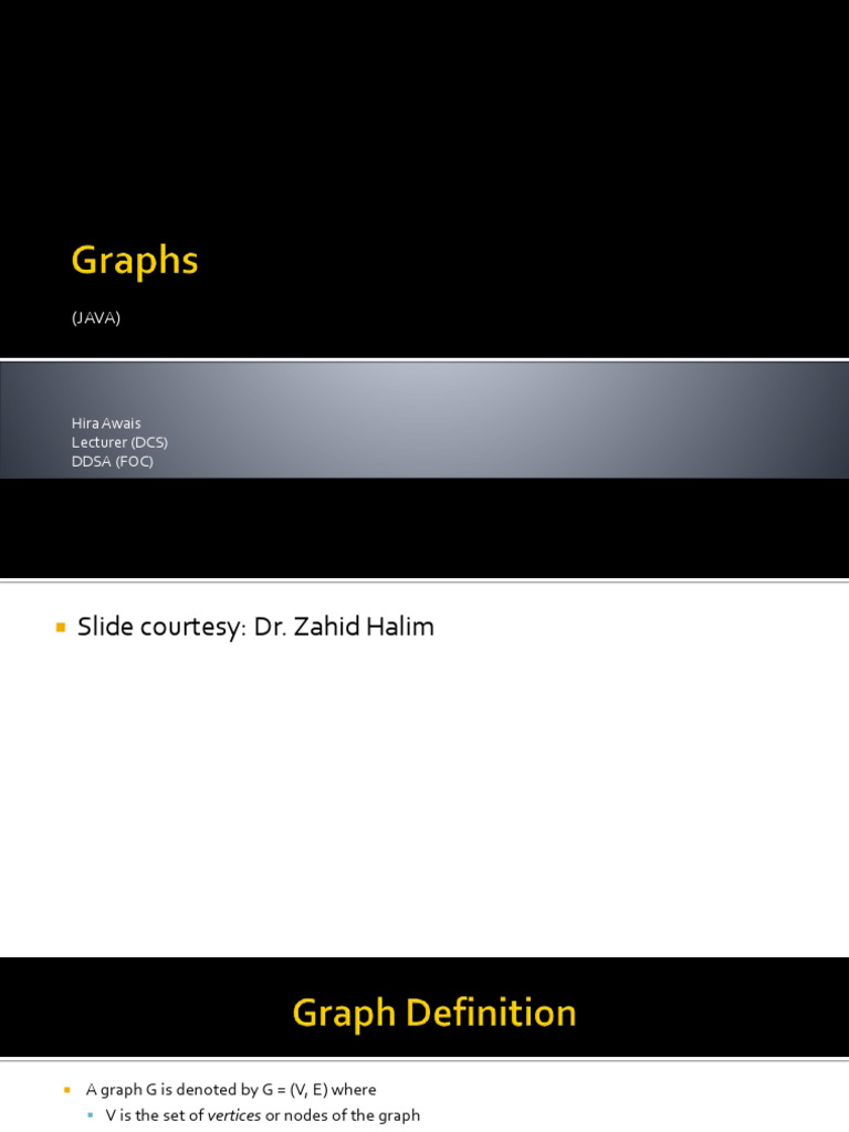 Graphs - Java BB | PDF | Vertex (Graph Theory) | Mathematical Concepts