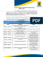 Agenda Jornada Inducción General Estudiantes Primer Semestre 1P-2024