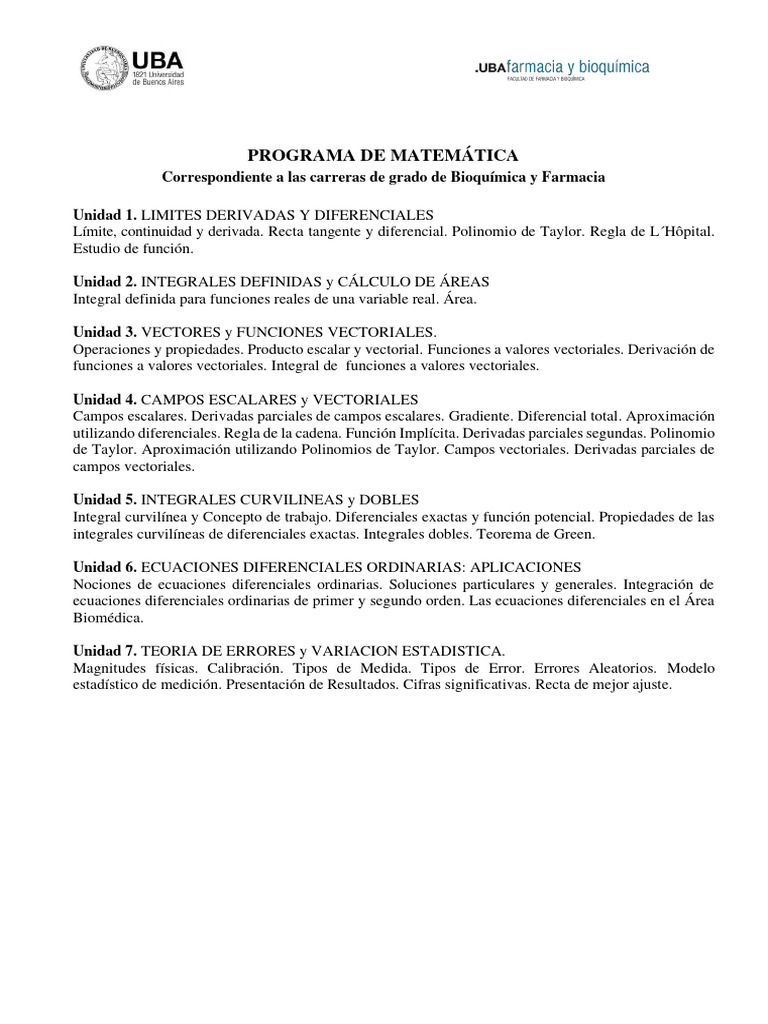 Programa de matematica pdf