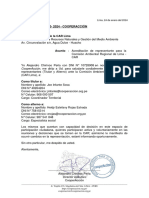 Acreditación de Representante para La Comisión Ambiental Regional de Lima - CAR. 2024