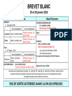 Planning Brevet Blanc Janvier 2024