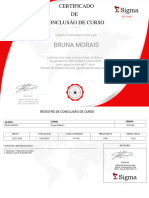 Bruna Morais: Certificado DE Conclusão de Curso