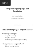 Introduction To Programming Languages and Compilation