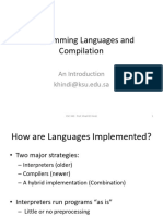 Introduction To Programming Languages and Compilation