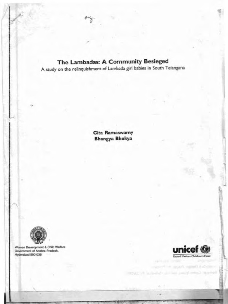 Unicef - A Study on the Relinquishment of Lambada Girl Babies - 2001