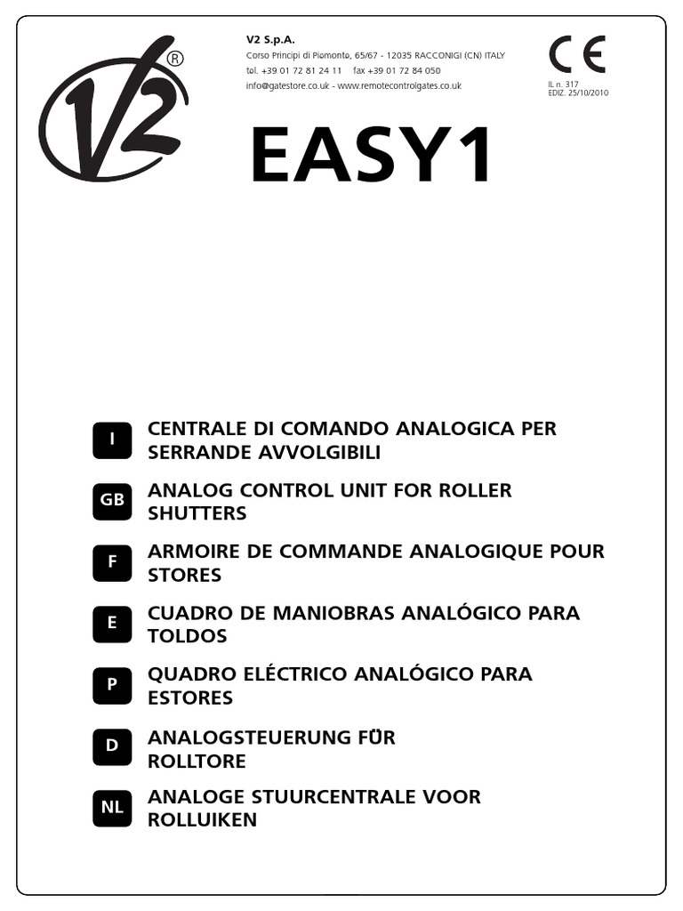Easy1 Roller Shutter Control Board | PDF | Automation | Electrical ...