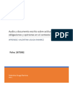 Audio y Documento Escrito Sobre Actitudes en El Contexto Laboral