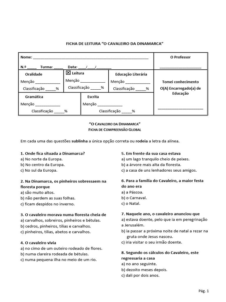 O cavaleiro da dinamarca ficha de leitura pdf dante alighieri