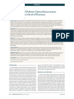 Eiland, 2017 - Characteristics of Pediatric Clinical Interventions Documented by A School of Pharmacy
