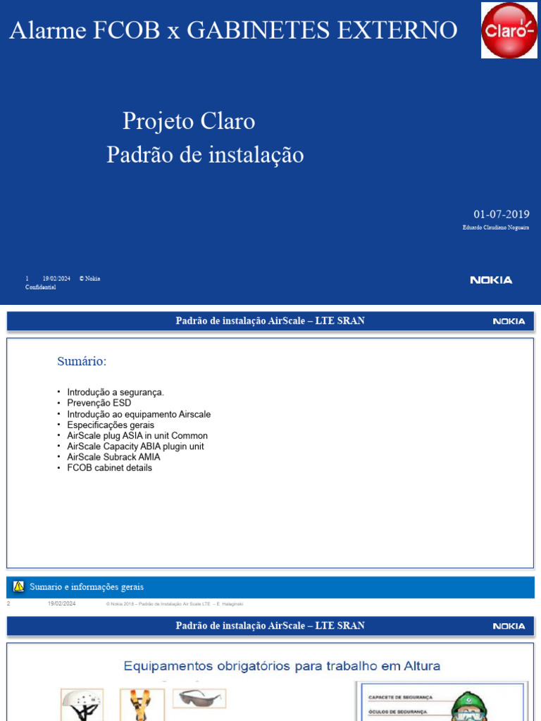 Instalação FCOB e Alarmes Externos | PDF | Informática