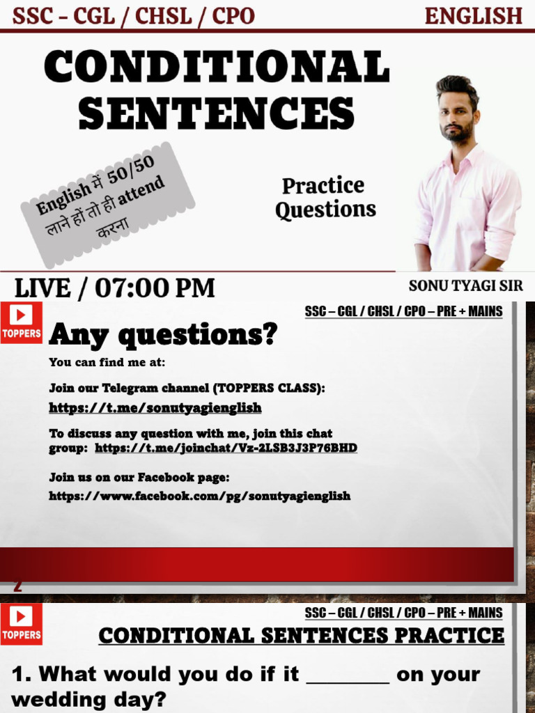Conditional Sentences Practice Set | PDF | Science & Mathematics ...