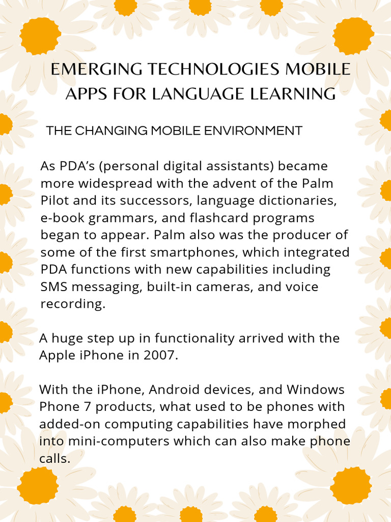 Summary Mobile Technology | PDF