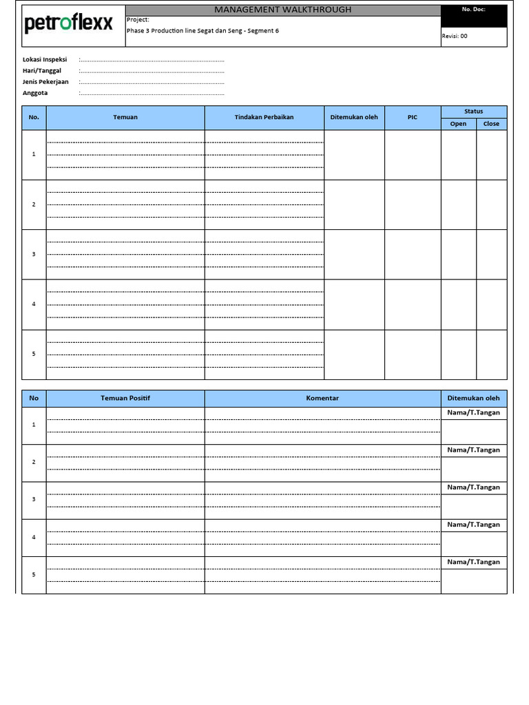 Proses Management Walkthrough Segat-Seng | PDF