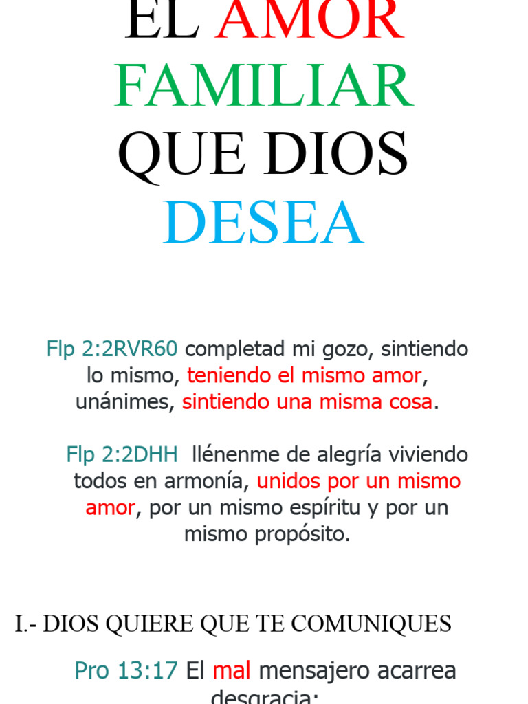 El Amor Familiar Que Dios Desea | PDF | Cristo (título) | Amor