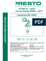P1000 XL Catc Robinet de Chasse DN20 - G3/4" Conforme EN 12541