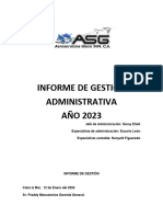Informe de Gestión de Administracion de Aeroservicios Gleco 904