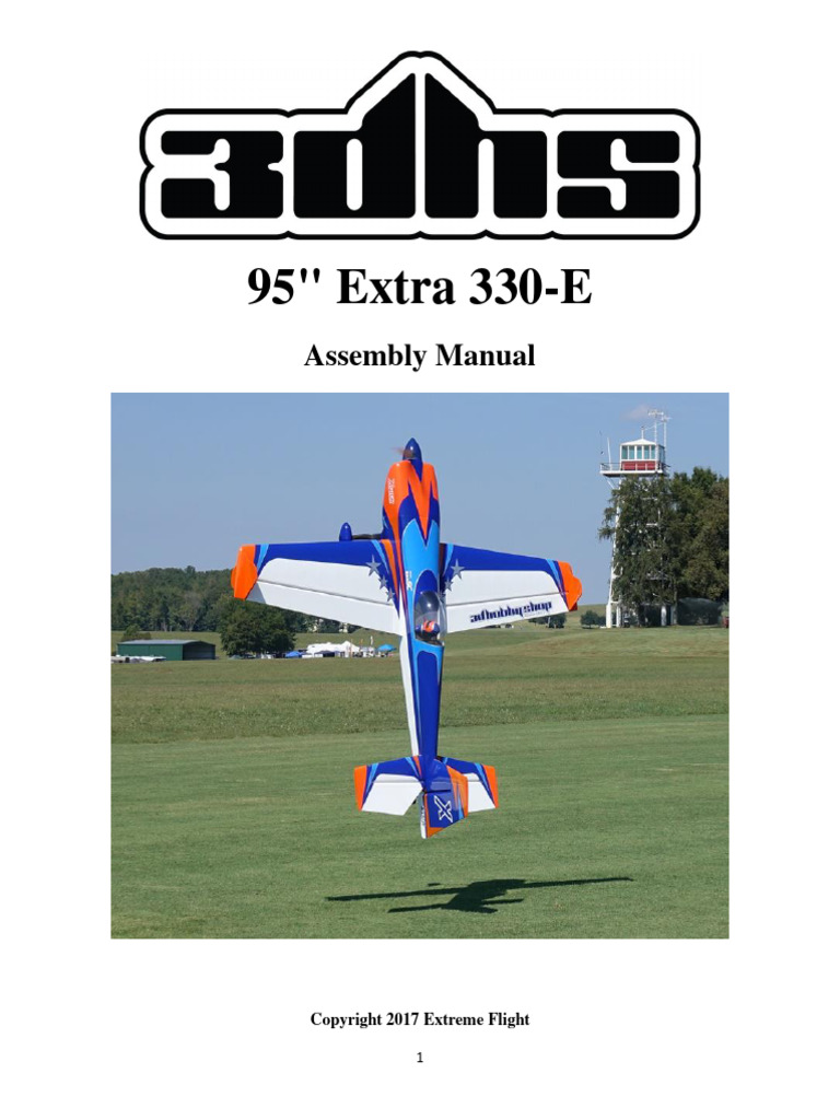 3DHS 95 EXTRA 330SC-E Assembly Manual | PDF | Screw | Aircraft