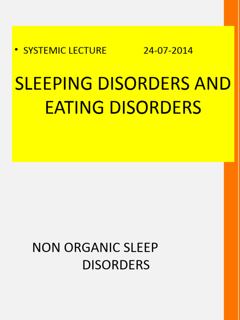 Sleeping Disorders and Eating Disorders | PDF | Sleep | Bulimia Nervosa