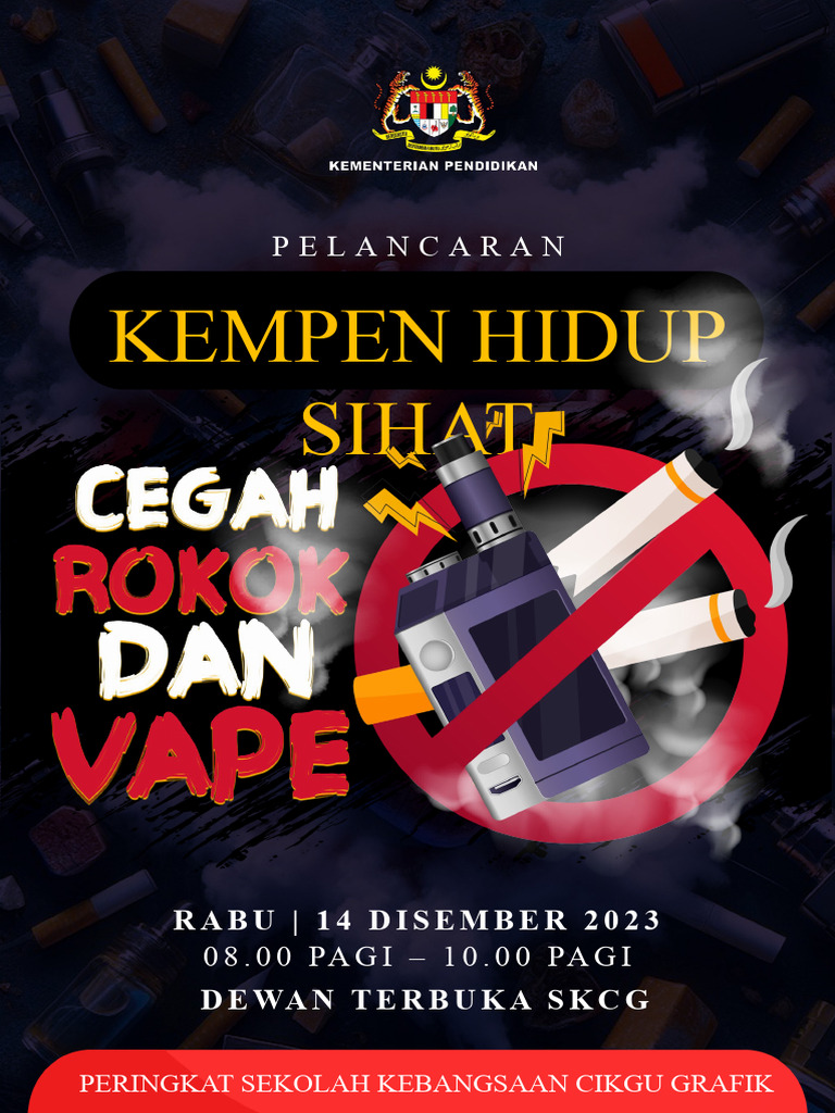 Template Buku Program Cegah Rokok Dan Vape A4 (Cikgugrafik) | PDF