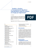 Principios y Técnicas de Las Anastomosis Digestivas - especificidaXZCVXZCVdes Según Los Órganos en Cirugía Por Laparotomía