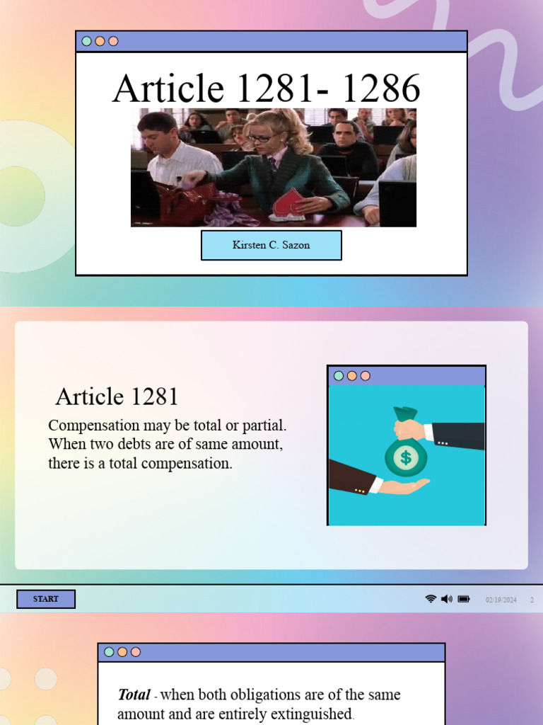 Obligations and Contracts (Article 1281 - 1286 | PDF | Assignment (Law ...