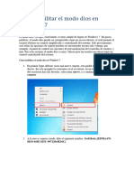 Cómo Habilitar El Modo Dios en Windows 7