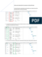 Manual de Procedimientos para La Planeación de Un Proyecto en Microsoft Project