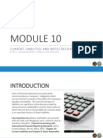Module 10 - Current Liabilities Module Notes