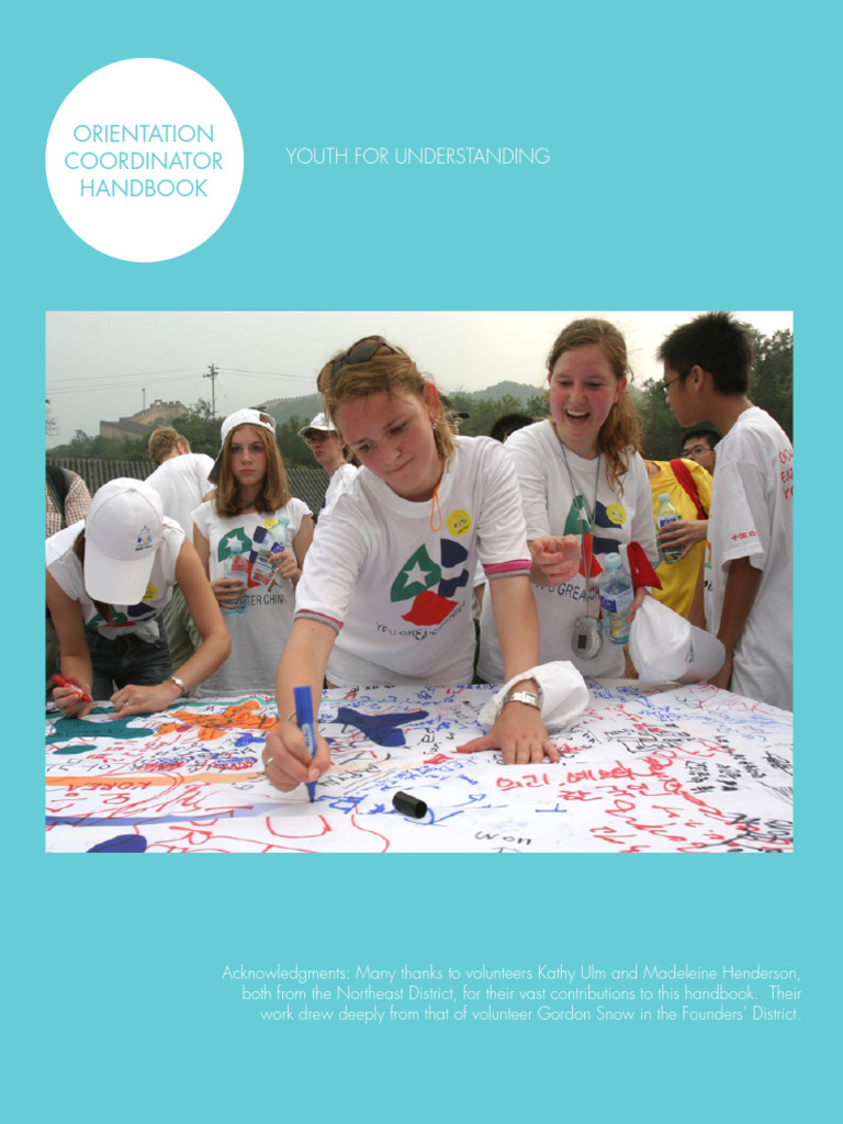 Orientation Coordinator Handbook Pdf