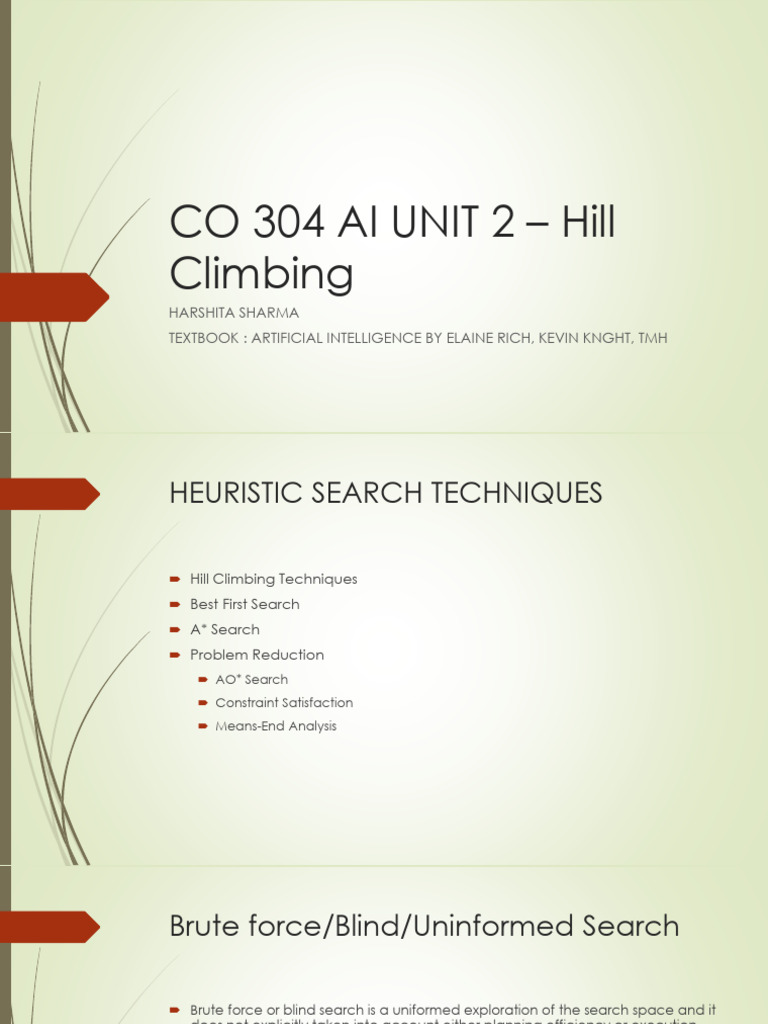 Unit 2 Hill Climbing Techniques | Download Free PDF | Heuristic ...