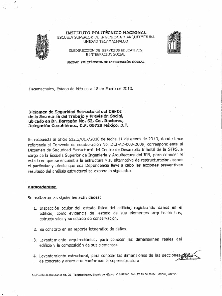 Dictamen modelo estructural