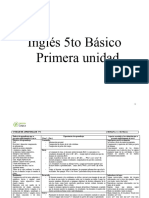 Planificacion Inglés 5°básico Anual