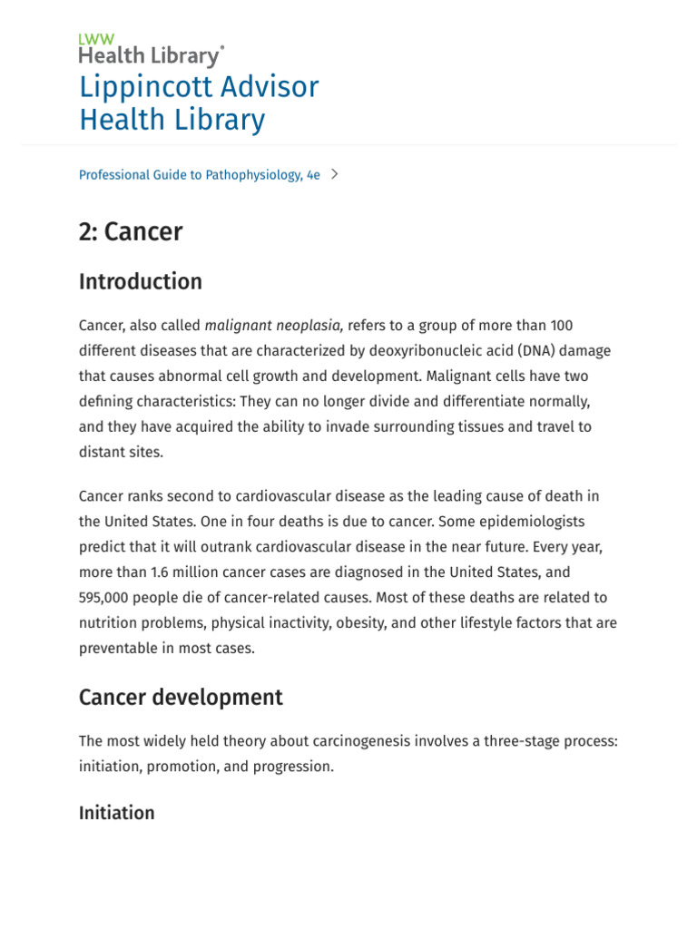 Cancer Pdf Metastasis Cancer