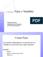 Costos Fijos y Costos Variables