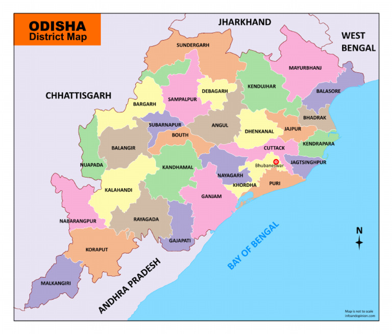 Odisha District Map | PDF