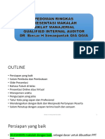 BINSAR Pedoman Ringkas Presentasi Makalah Termasuk Presentasi Online PLUS HYBRID DIKLAT MANAJERIAL QIA