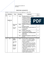 Planificare calendaristica - clasa pregatitoare