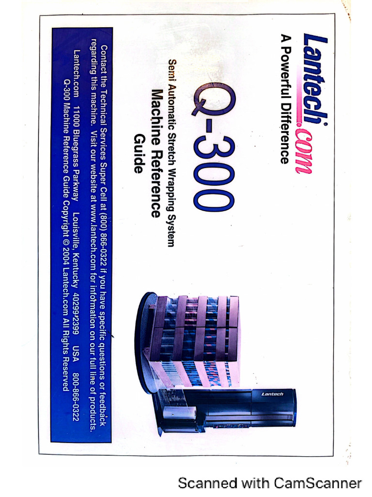 Q-300 Stretch Wrapper Guide | PDF | Bearing (Mechanical) | Screw