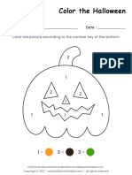 Color The Halloween Worksheet