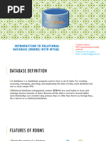 Introduction To Relational Database (RDBMS) - MySQL