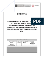 Lineamientos para El Uso de Los Certificados y Firmas Digitales PDF