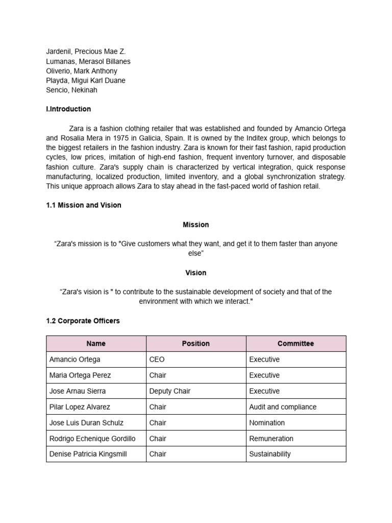 Playda Zara Case Study | PDF | Supply Chain | Performance Indicator