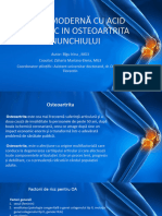 Terapia Moderna Cu Acid Hialuronic in Osteoartrita Genunchiului