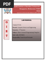 Java Lab Manual - Final