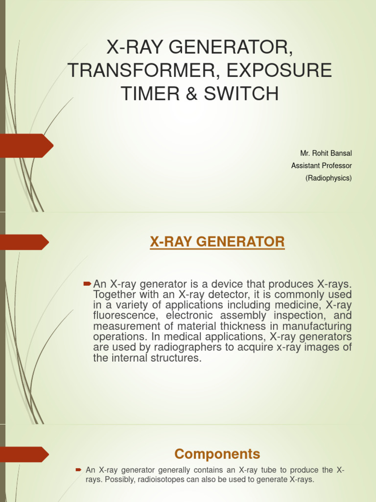 X-Ray Generator and Transformer Overview | PDF | Rectifier | Transformer