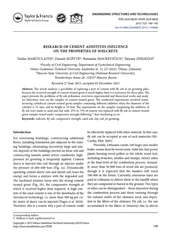 Research of Cement Additives Influence On The Prop | PDF | Concrete ...