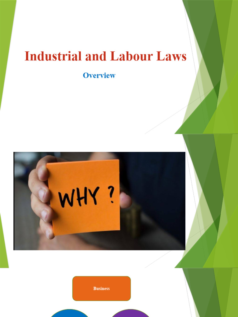Factories Act 1 - Industrial and Labour Laws - 1 | PDF | Employment ...
