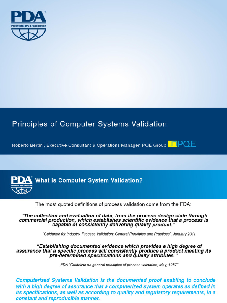 09 Principles of Computer Systems Validation PDF