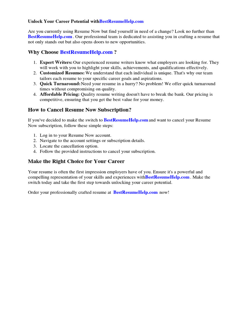 Resume Now Cancel Subscription PDF Ios Résumé