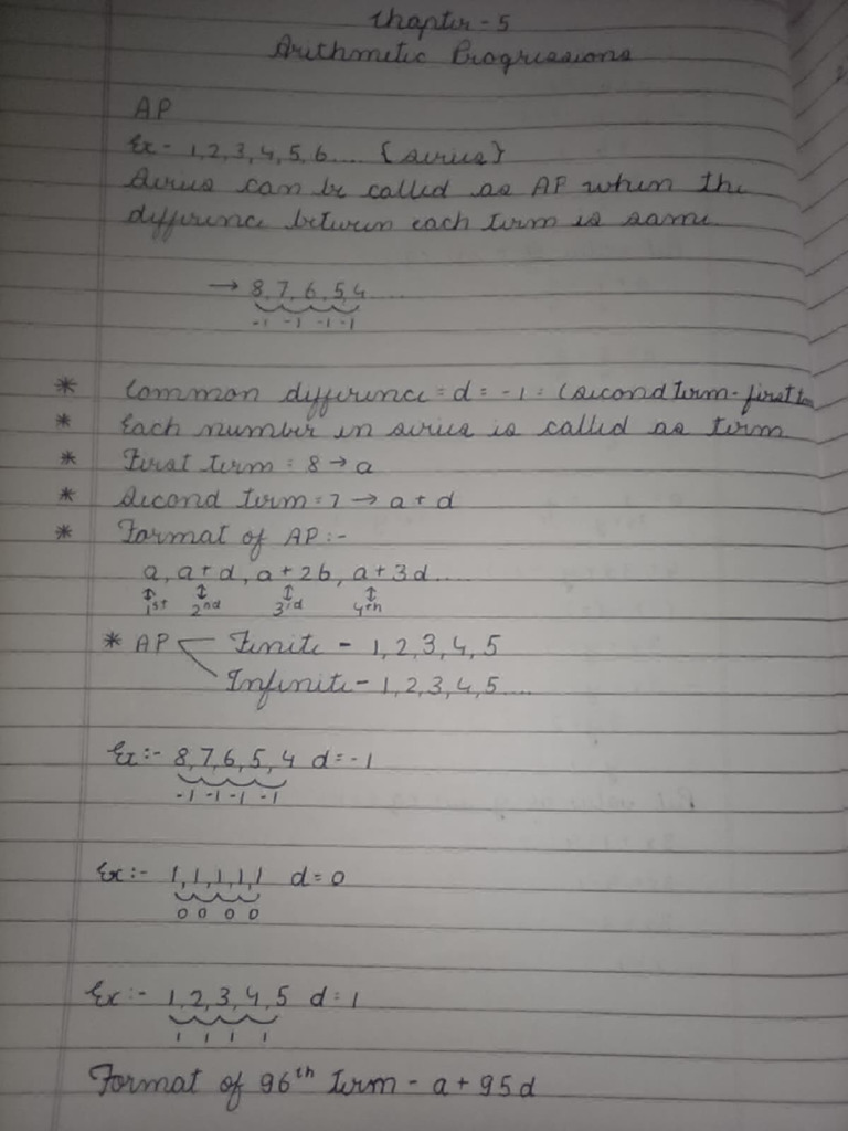 Maths Chapter - 5 Arithmetic Progressions | PDF